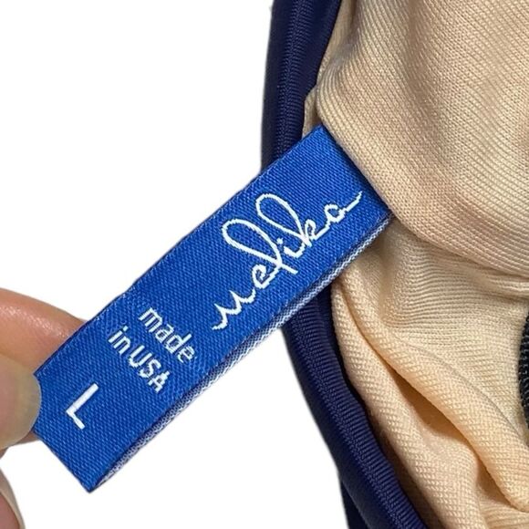 Melika Tankini Top and Bottoms Blue Sz L Made in USA NWT - Picture 15 of 15